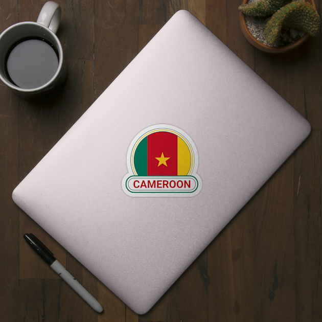 Cameroon Country Badge - Cameroon Flag by Yesteeyear